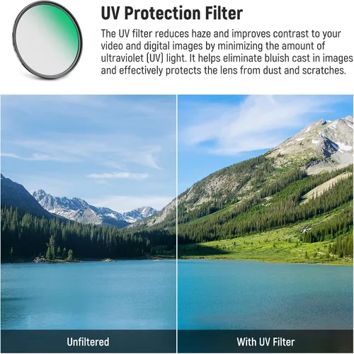 Miniatura 4 de NEEWER Kit de filtro de lente UV CPL de 2.638 in, polarizador circular/filtro anti-UV con vidrio óptico HD y revestimiento nano de doble cara, 30