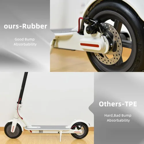 Miniatura 4 de Rueda de neumático sólido de 200x50 con cubo de plástico para scooter eléctrico Coche de equilibrio Rueda sólida 8x2 a prueba de explosiones Piezas