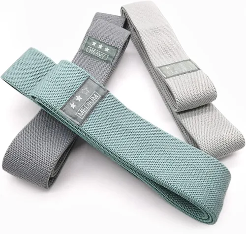 Miniatura 7 de Bandas de resistencia para entrenamiento, juego de 3 bandas elásticas largas para ejercicio con guía de entrenamiento y bolsa de transporte, bandas