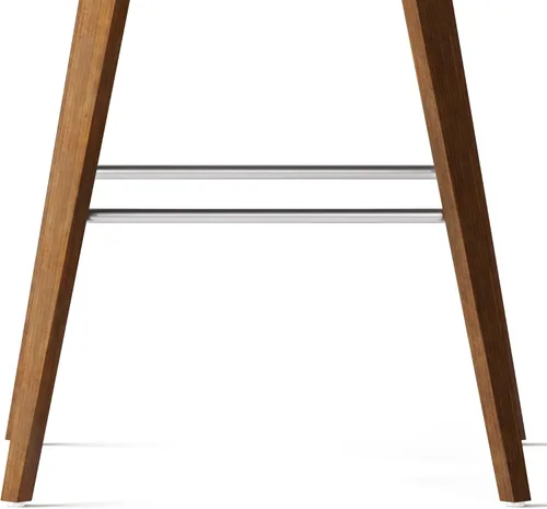 Miniatura 6 de SIMPLIHOME Randolph Taburetes de mostrador (juego de 2) – asientos de cocina tapizados de madera curvada de 28 pulgadas de altura de asiento