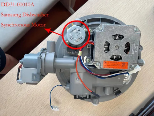 Miniatura 3 de OEM síncrono de la pieza de repuesto del motor del lavavajillas DD31-00010A para el lavavajillas DW80R5060 DW80R5061 Samsung