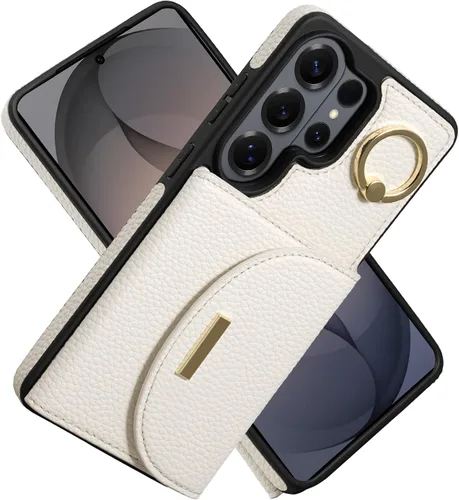Miniatura 51 de Funda tipo cartera para iPhone 15 Pro de 6.1'', funda plegable con ranuras para tarjetas, soporte con anillo y atril, cubierta protectora tipo folio