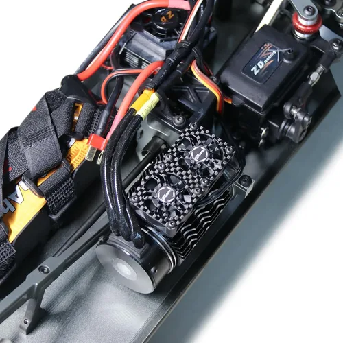 Miniatura 2 de OGRC Ventiladores de refrigeración RC Dual de 30mm 27000 RPM Disipador de calor para motor de coche RC con cubierta de metal 4068 4274 Disipador