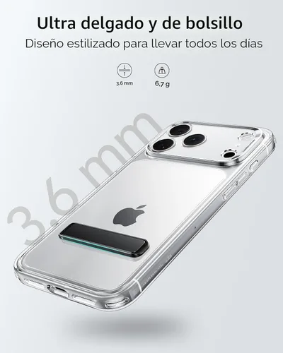 Miniatura 7 de ESR Boost Soporte para Teléfono con Pie de Apoyo, Soporte Vertical y Horizontal, Ángulo Ajustable, Compatible con iPhone Air 17 Pro Max, iPhone