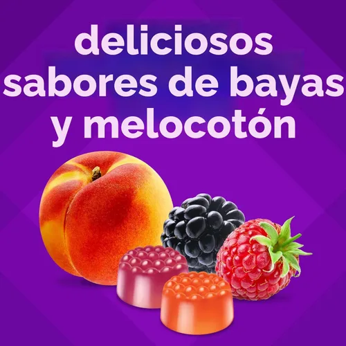 Miniatura 7 de Vitafusion Gomitas de Vitamina D3, Apoyo Óseo e Inmune, Sabor Melocotón, Zarzamora y Fresa, Suplemento de Vitamina D3 en Gomitas de 50 mcg