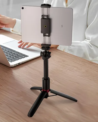 Miniatura 6 de KraftGeek Soporte de trípode para teléfono, iPad, soporte para iPhone con adaptador de tornillo de 1/4 pulgadas, soporte de trípode para iPhone Pro