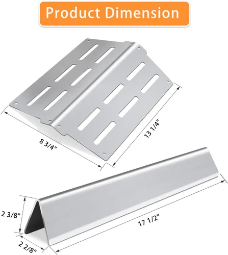 Miniatura 2 de 62752 7620 7622 Piezas de repuesto para parrilla Weber Genesis E310 E320 E330 S310 S320 S330 EP310 EP320 EP330, barras aromatizantes de 17.5