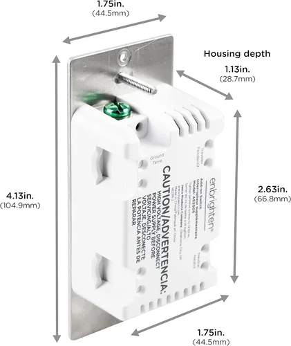 Miniatura 6 de Interruptor de complemento Enbrighten QuickFit y SimpleWire, paleta de interruptor de palanca de pared, controles de iluminación inteligente