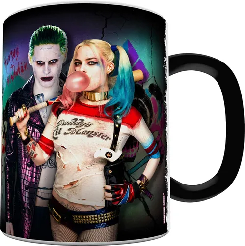 Miniatura 6 de Morphing Mugs Suicide Squad The Joker and Harley Quinn Heat Reveal - Taza de café de cerámica, 11 onzas