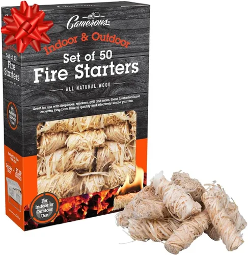 Miniatura 8 de Camerons Arrancadores de fuego totalmente naturales (paquete de 50) – Encendedores de madera dura para fogata, parrilla de carbón de barbacoa