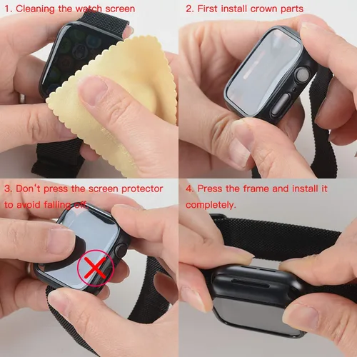 Miniatura 6 de pzoz - Carcasa de 40 mm compatible con Apple Watch Series 6, 5, 4 y SE, tiene protector de pantalla y accesorios, es delgada con bordes protectores