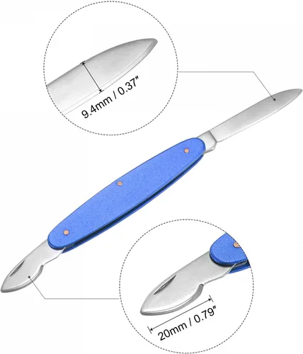 Miniatura 3 de uxcell Cuchillo de extracción de caja de reloj con parte trasera para quitar estuches de doble uso, removedor de batería de acero inoxidable