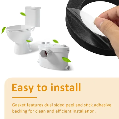 Miniatura 6 de Junta de inodoro para colgar en la pared, Z1200-NEOSEAL-GSKT-4, kit de juntas de armario de sellado neo, 4 pulgadas se adapta al inodoro de descarga