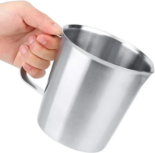 Miniatura 6 de Fdit Jarra de espuma de leche de acero inoxidable, 32 oz/33.8 fl oz, plata, acero 304, 5.0 in de altura, para café espresso capuchino