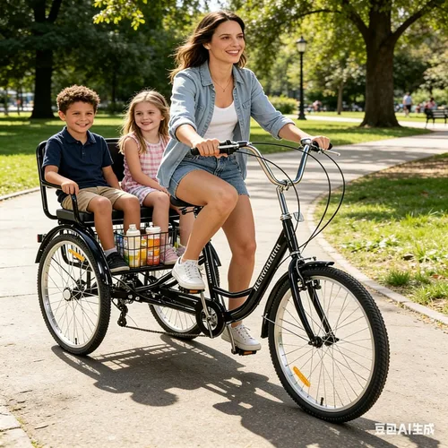 Miniatura 8 de Los asientos para niños con cinturones de seguridad son adecuados para bicicletas de tres ruedas para adultos de 24 pulgadas y pueden acomodar a dos