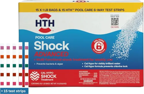 Miniatura 9 de HTH 52030B - Tratamiento para piscinas Shock, clorador para piscinas que aumenta los niveles de cloro, fórmula Cal Hypo, 13.3 oz (paquete de 6)