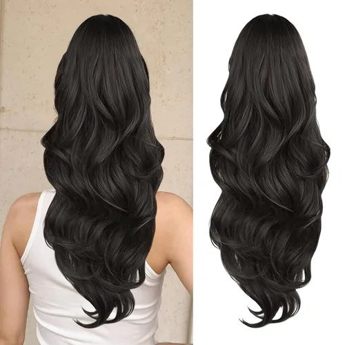 Miniatura 34 de Extensión de cola de caballo rubio, extensión de cola de caballo con cordón de 20 pulgadas para mujeres, extensiones de cabello de cola de caballo