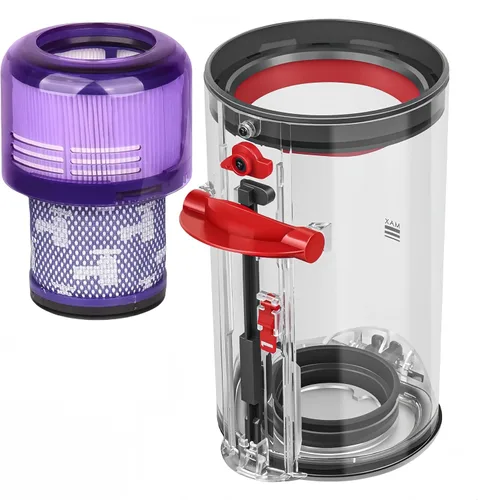 Contenedor de polvo y filtro de repuesto compatible con Dyson V11, V15, SV14, SV15, SV22 Aspiradoras Cubo de polvo de vacío Accesorios de filtro