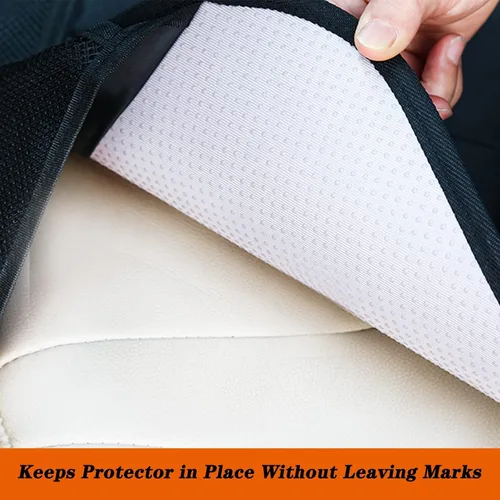 Miniatura 3 de Protector de Asiento de Automóvil, Protector de Asiento con Respaldo Acolchado de Goma Antideslizante para Asientos Infantiles, Protector de Asiento