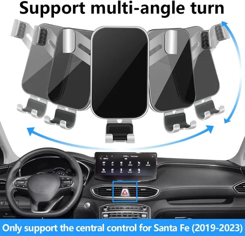 Miniatura 4 de Soporte de teléfono de coche para Hyundai Santa Fe 2019 2020 2021 2022 2023 y Santa Fe Hybrid 2021-2023 Accesorios para interiores de automóvil