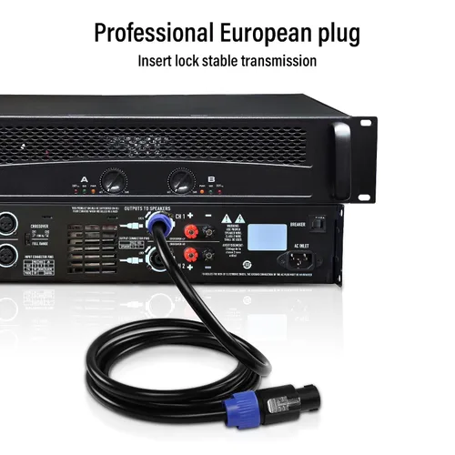 Miniatura 5 de Cable Speakon a Speakon, 12AWG 2 pines NL2FC altavoz macho a macho cable amplificador de audio profesional (6.6 ft/6.6 pies)