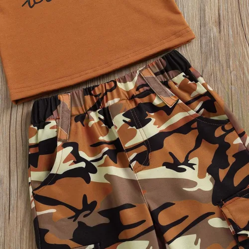 Miniatura 83 de Mandizy Conjunto de ropa de otoño para bebé niña pequeña, sudadera de manga larga con estampado de letras bendecidas, pantalones de camuflaje