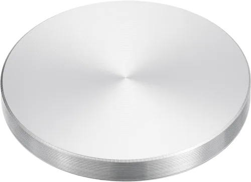 Miniatura 23 de uxcell M6 Rosca 0.787 in de diámetro de forma redonda de aluminio disco hardware 1pcs, aluminio círculo disco vidrio adaptador superior para mesa