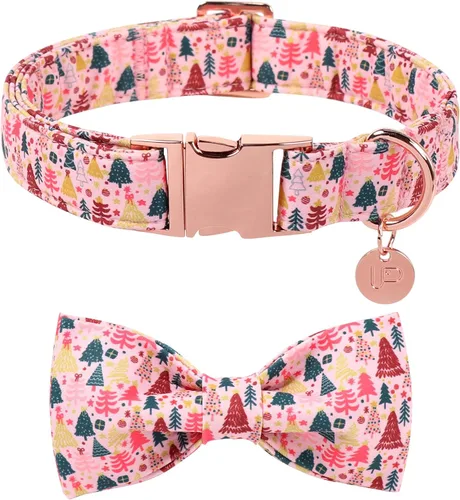 Miniatura 9 de Collar de Navidad para perro con pajarita, collar de Navidad para cachorros, hembras, machos, perros o gatos, collares con lazo con hebilla de metal