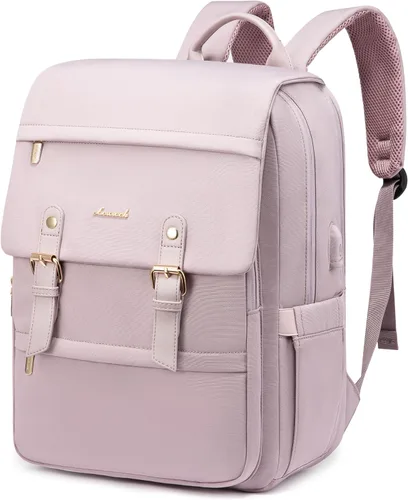 Miniatura 19 de LOVEVOOK Mochila para laptop para mujer, mochila de viaje vintage aprobada por aerolíneas de 15.6 pulgadas, mochila grande para computadora, mochila