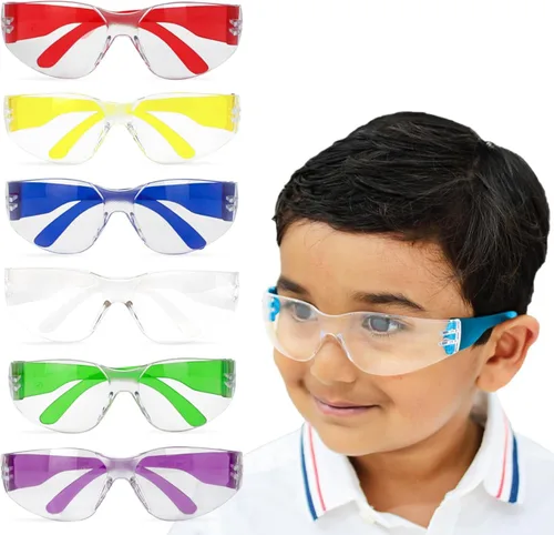 BISON LIFE Gafas de seguridad para niños, gafas protectoras para niños a granel, ANSI Z87.1, gafas de seguridad para niños, paquete de gafas de