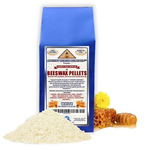 Pastillas, de cera de abeja blanca de grado cosmético, totalmente naturales, 1 libra (16 onzas). A granel, grado A, triple filtrado, ideal para