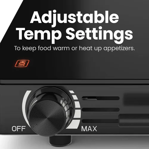Miniatura 4 de Chefman Bandeja de calentamiento eléctrica con control de temperatura ajustable, perfecta para bufés, restaurantes, fiestas, eventos y cenas
