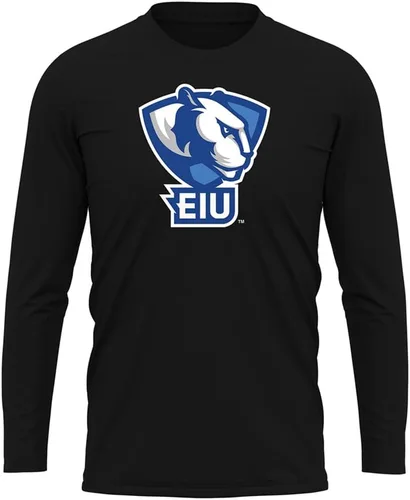 Miniatura 80 de Camisa deportiva de manga larga oficial de la NCAA Collegiate para hombre, colección negra con logotipo primario