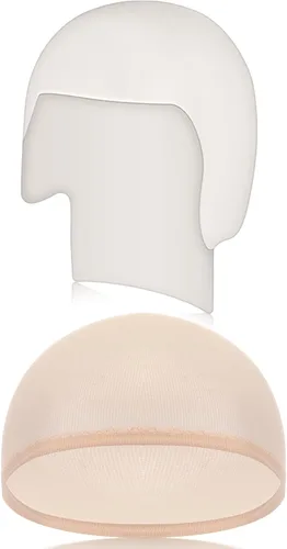 Miniatura 10 de Syhood 2 piezas de Halloween calva gorra maquillaje látex calvo sombrero cabeza peluca gorras cosplay disfraz para adultos