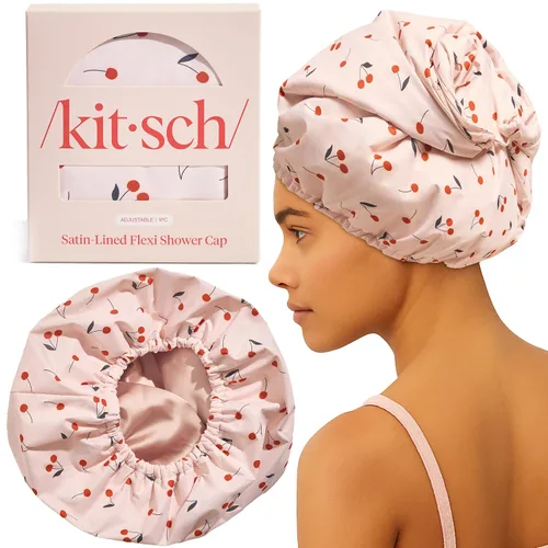 Miniatura 15 de Gorra de ducha Kitsch Luxe, reutilizable e impermeable, resistente al moho, forrada y acondicionada