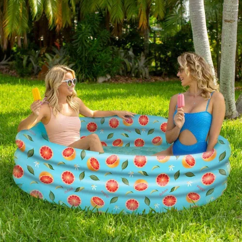 Miniatura 7 de PoolCandy Flotadores inflables para piscina, tumbonas, sillas de sol y piscinas de sol con estampado de pomelo