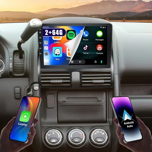 [DSP y EQ] Radio de coche Android 2+64G para Honda CRV CR-V 2002 2003 2004 2005 2006, pantalla táctil de 9 pulgadas para actualización estéreo CRV