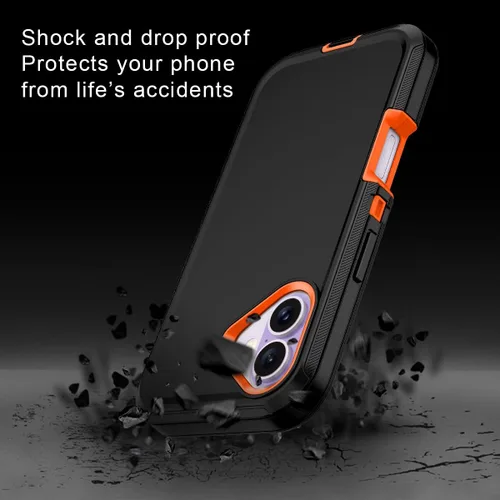 Miniatura 4 de I-HONVA Funda para iPhone 17 a prueba de golpes, a prueba de polvo y caídas, 3 capas de protección de cuerpo completo [sin protector de pantalla]