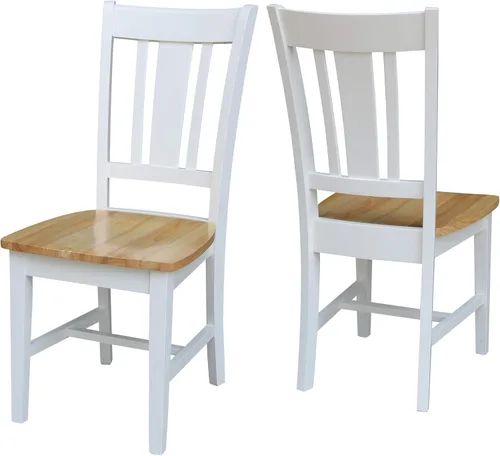 Miniatura 14 de International Concepts - Juego de dos sillas de comedor San Remo Splatback, color blanco