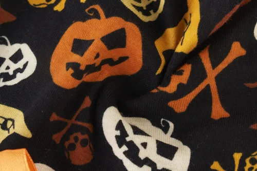 Miniatura 6 de Disfraz de calabaza para perros pequeños, diseño de calavera naranja y negro, para Halloween, talla S