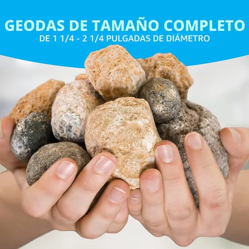 Miniatura 5 de National Geographic Break Open 10 geodas de primera calidad, incluye gafas y 2 soportes de exhibición, gran kit de ciencia STEM, regalo de geología