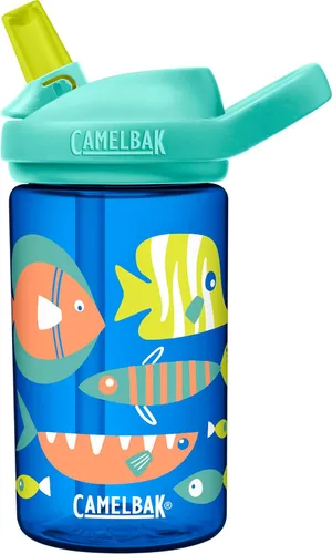Miniatura 22 de CamelBak Eddy+ Kids Water Bottle with Bite Valve Straw, Leak‑Resistant Easy‑Sip Design for Everyday Hydration, 14oz Kids Monstruos de Skate