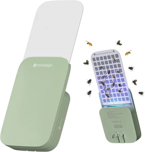 Miniatura 11 de Mosalogic - Trampa para moscas y otros insectos enchufable, mata moscas de la fruta, atrapamoscas, atrapapolillas, atrayente UV, para 93 m² de Rosa