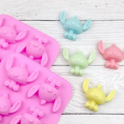 Miniatura 6 de INKU - Molde de silicona de 4 cavidades para bricolaje, moldes de fondant, dulces, chocolate, bandeja para tartas, chocolates 3D, dulces duros