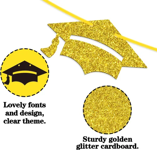 Miniatura 6 de Cartel de energía de gran grado, clase de 2026/felicitaciones, licenciatura/maestría, doctorado, suministros de decoración de fiesta de graduación