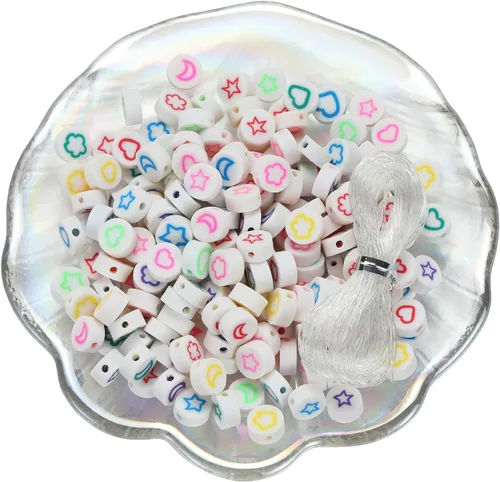 Miniatura 30 de 100 piezas de cuentas espaciadoras de arcilla polimérica de animales para joyería de mujer, pulseras, collares, aretes, accesorios de bricolaje