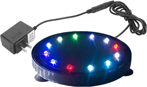 5 pulgadas 12 LED acuario burbuja luz aire piedra, tanque de peces LED burbuja bomba de aire sumergible bomba de aire lámpara de piedra burbuja para