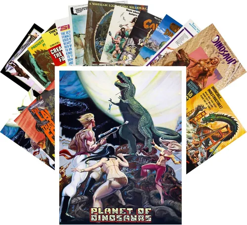 Miniatura 10 de PIXILUV Postales vintage 24 piezas Vintage SciFi Comic Book Art Magazine Covers Negro
