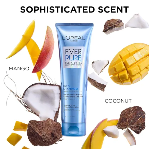 Miniatura 6 de L'Oreal Paris - Shampoo L'Oréal Paris EverCurl Hydracharge sin sulfato, con aceite de coco, 250 ml -, Acondicionador - 1 unidad