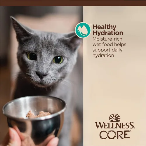 Miniatura 6 de Wellness CORE Tiny Tasters - Alimento húmedo para gatos adultos, natural, rico en proteínas, sin granos, receta de atún y salmón, 1.75 onzas